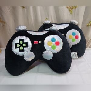 Lot Of 2-Your Zone Gsmer Controller Shaped Huggable Plush Pillows